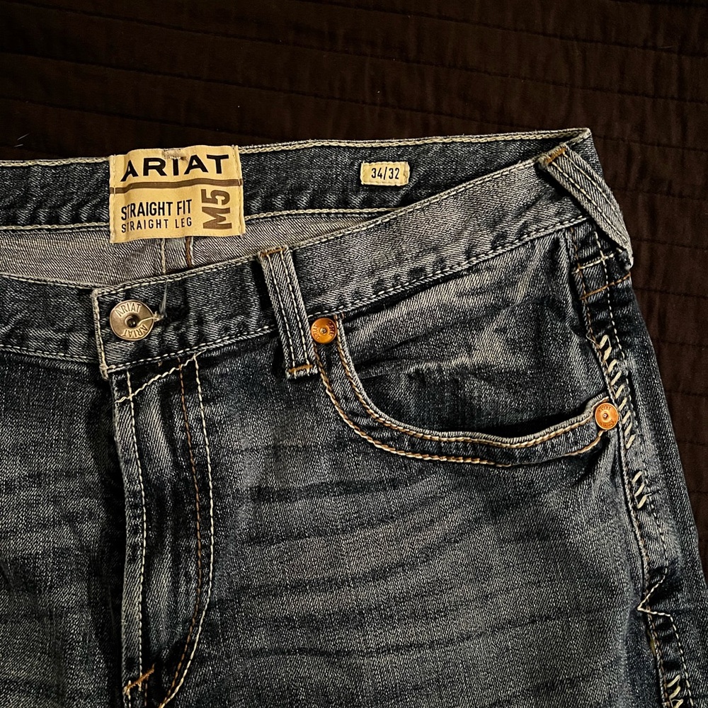 Ariat Men's Straight Fit Jeans - Dark Blue